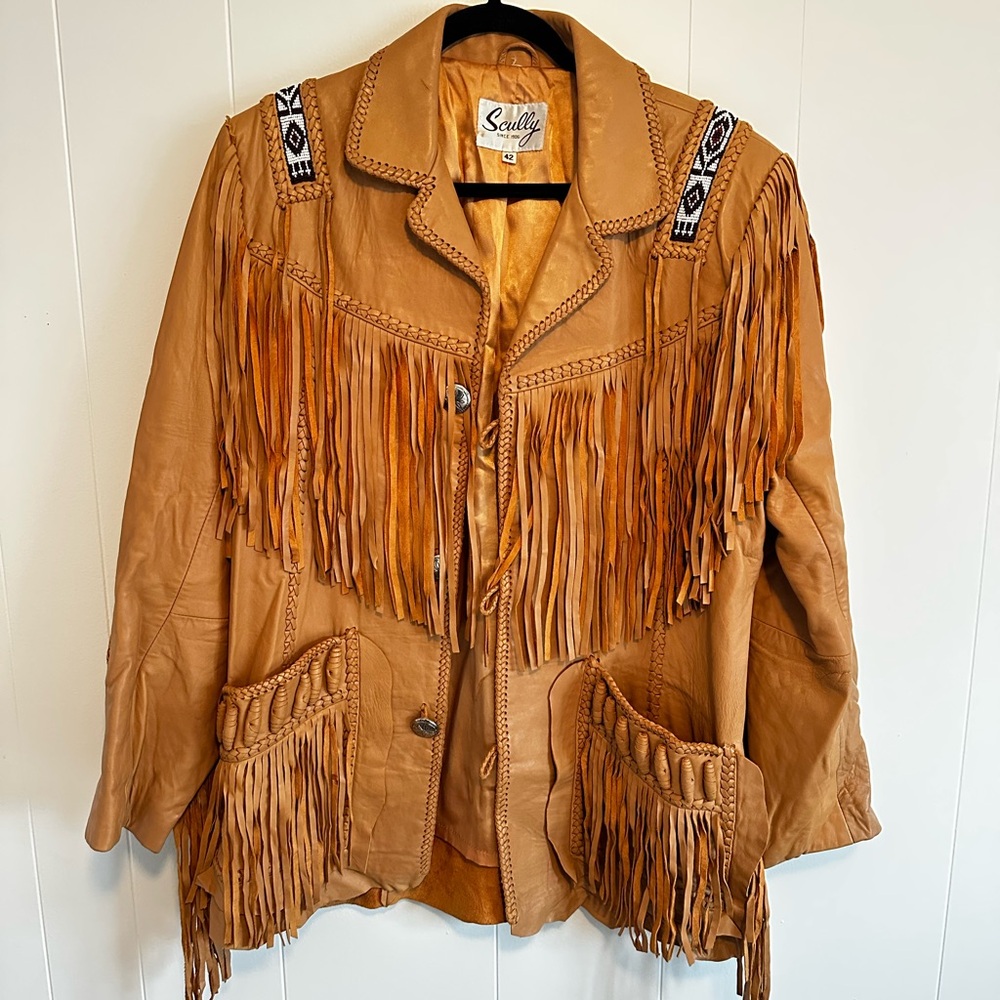 Scully Men’s Leather Fringe Jacket Size 42